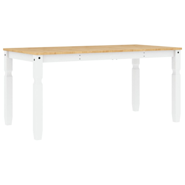 Mesa de jantar Corona 160x80x75 cm madeira pinho maciça branco M 2