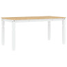 Mesa de comedor Corona madera maciza pino blanco 160x80x75 cm 2