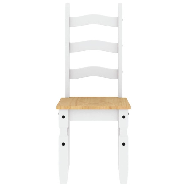 Cadeiras de jantar 2 pcs Corona 42x47x107cm pinho maciço branco M 4