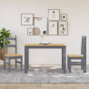 Sillas de comedor 2 uds madera maciza de pino gris 40x46x99 cm 3