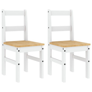 Cadeiras de jantar 2 pcs Panama 40x46x90 cm pinho maciço branco H
