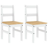 Cadeiras de jantar 2 pcs Panama 40x46x90 cm pinho maciço branco 2