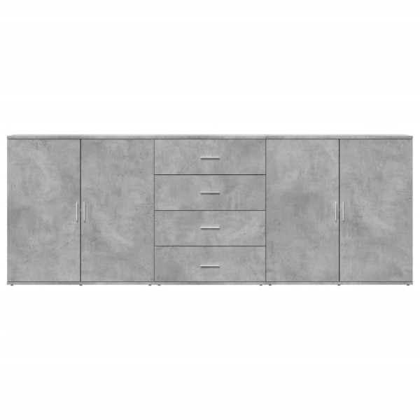 Aparadores 3 pcs derivados de madeira cinzento cimento M 5