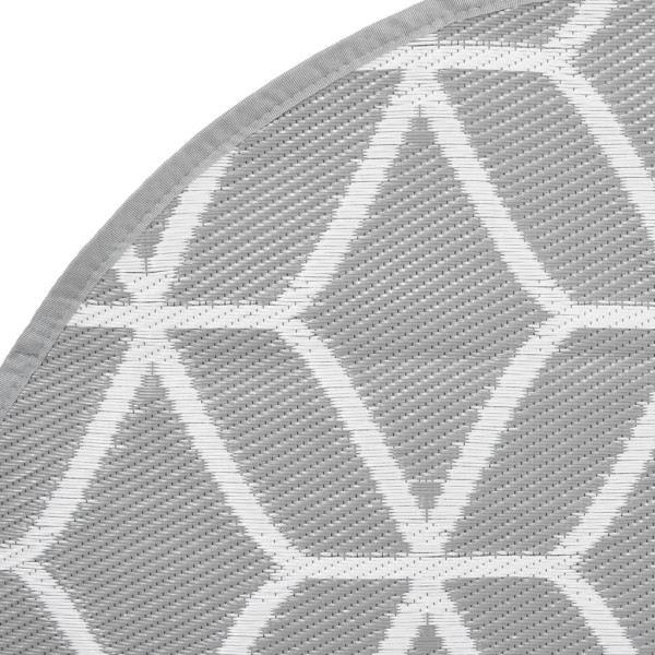 Tapete de exterior Ø120 cm ARAKIL PP cinzento M 4