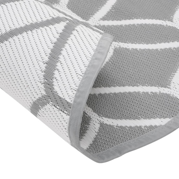 Tapete de exterior Ø120 cm ARAKIL PP cinzento M 5