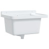 Fregadero lavabo de pared resina blanco 50x35x24 cm 2
