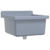 Fregadero lavabo de pared resina gris 40x40x24 cm 2