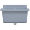 Fregadero lavabo de pared resina gris 40x40x24 cm 4