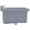 Fregadero lavabo de pared resina gris 40x40x24 cm 5