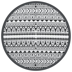 Alfombra de exterior PP negro Ø200 cm H