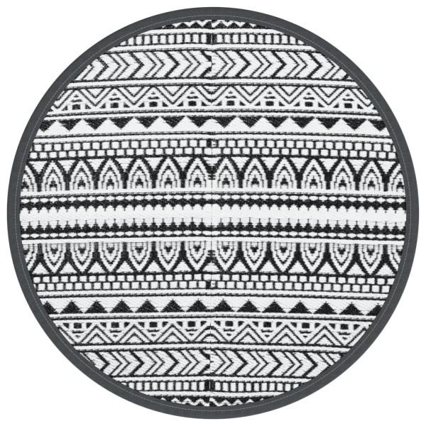 Alfombra de exterior PP negro Ø200 cm M 2