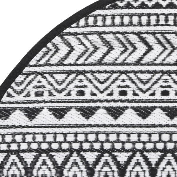Tapete de exterior Ø200 cm ARAKIL PP preto M 4