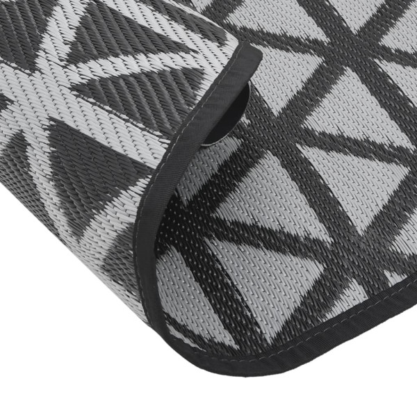 Tapete de exterior Ø200 cm ARAKIL PP preto M 5