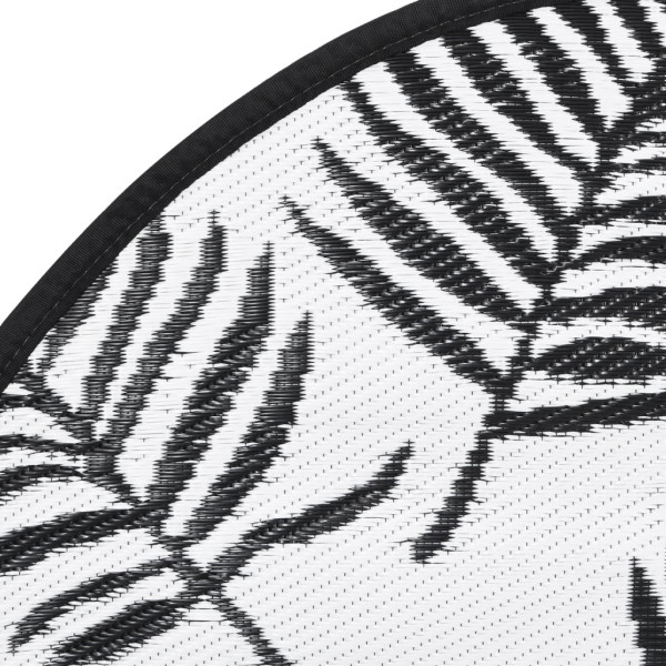 Alfombra de exterior PP blanco y negro Ø200 cm M 4