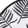 Alfombra de exterior PP blanco y negro Ø200 cm 4