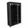 Armario plegable 110x45x175 cm negro 1