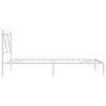 Estrutura de cama com cabeceira 100x190 cm metal branco 5