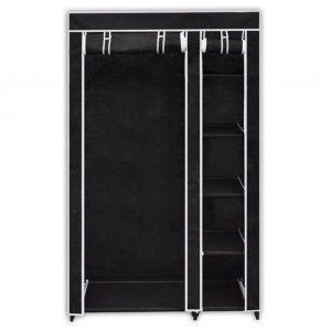 Armario plegable 110x45x175 cm negro H