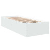 Estructura de cama madera de ingeniería blanca 75x190 cm 2