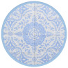 Alfombra de exterior PP azul celeste Ø120 cm 2