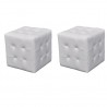 Taburetes cubo blancos 1