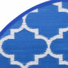Alfombra de exterior PP azul Ø200 cm 5