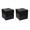 Bancos em cubo 2 pcs preto 1