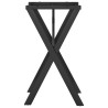 Pernas para mesa de jantar estrutura em X aço 5