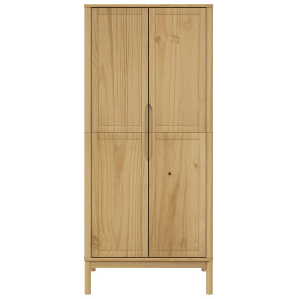 Roupeiro FLORO 77x53x171 cm madeira pinho maciça castanho mel M 5