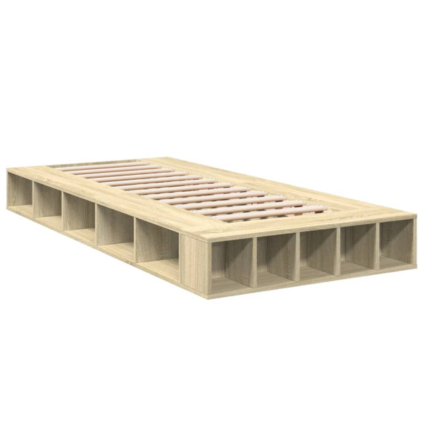 Estructura de cama madera de ingeniería roble Sonoma 100x200 cm M 2
