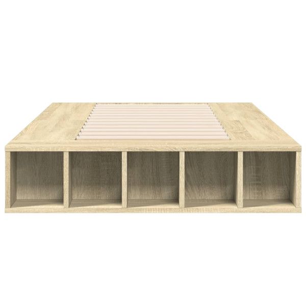 Estructura de cama madera de ingeniería roble Sonoma 75x190 cm M 4