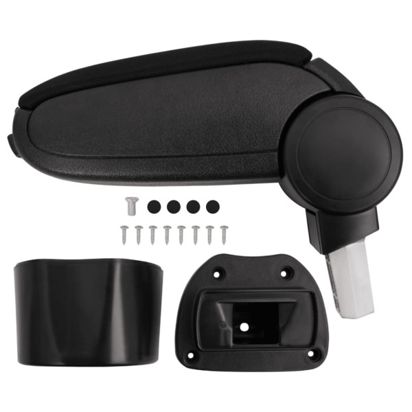 Reposabrazos para coche ABS negro 14.5x31.5x(30-48) cm D