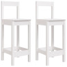 Taburetes altos 2 uds madera maciza pino blanco 40x41.5x112 cm 2