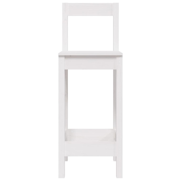 Cadeiras de bar 2 pcs 40x41.5x112 cm pinho maciço branco M 4