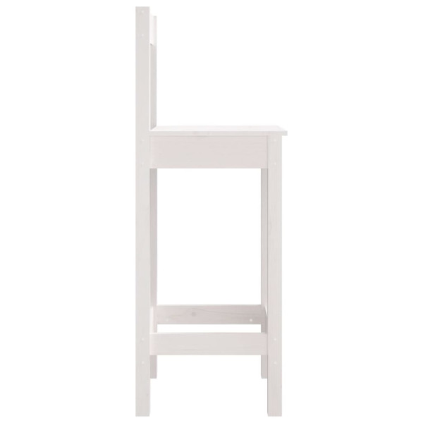 Cadeiras de bar 2 pcs 40x41.5x112 cm pinho maciço branco M 5