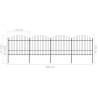 Cerca de jardim com topo em lanças (1.5-1.75)x6.8 m aço preto 5
