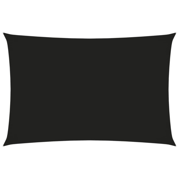 Toldo de vela rectangular tela Oxford negro 2.5x5 m D