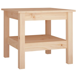 Mesa de centro de madera maciza de pino 45x45x40 cm H
