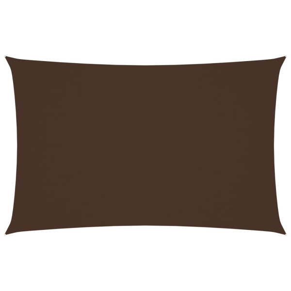 Toldo de vela rectangular tela Oxford marrón 2.5x5 m D
