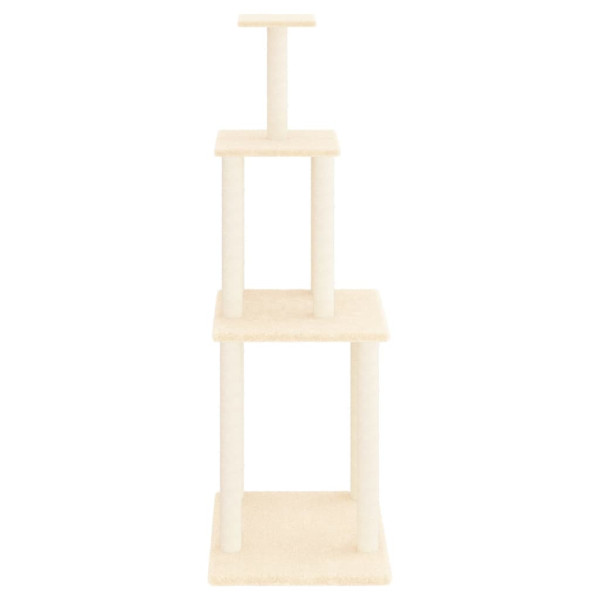 Árvore para gatos c/ postes arranhadores sisal 149 cm cor creme M 3
