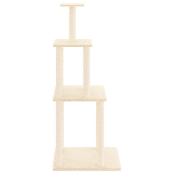 Árvore para gatos c/ postes arranhadores sisal 149 cm cor creme M 4