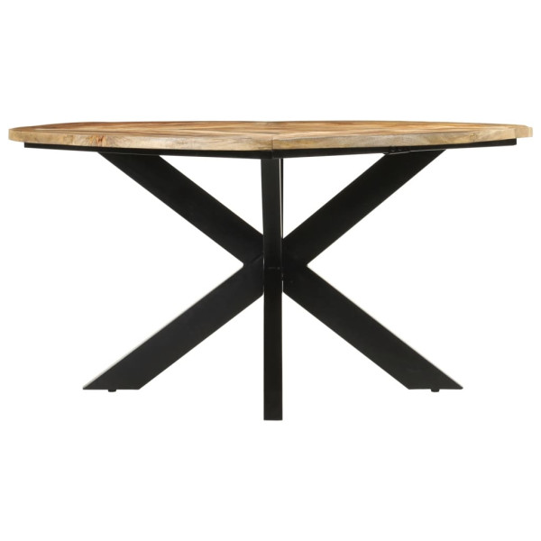 Mesa de jantar Ø150x76 cm madeira de mangueira maciça áspera M 2