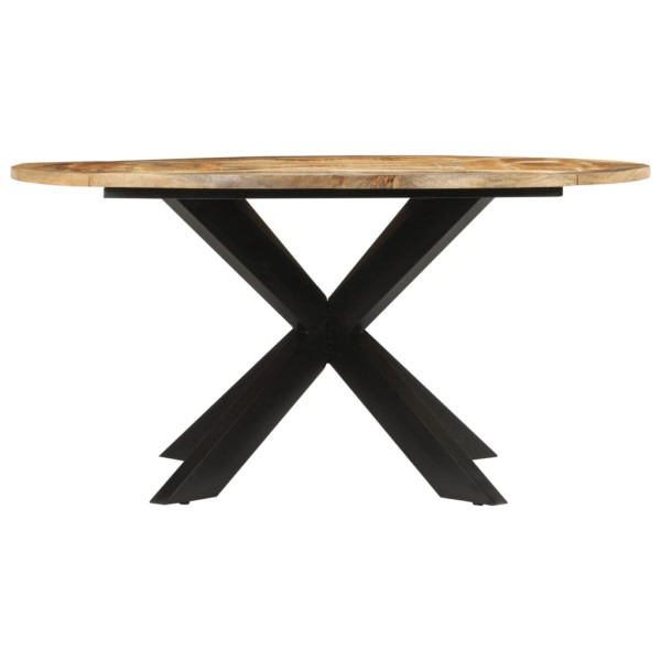 Mesa de jantar Ø150x76 cm madeira de mangueira maciça áspera M 3