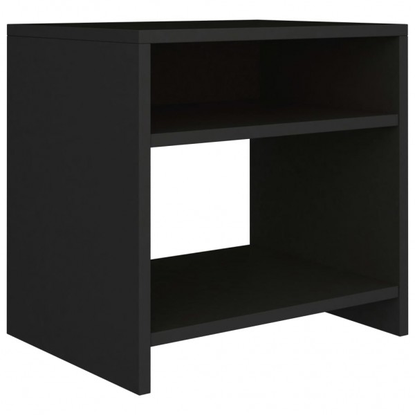 Mesitas de noche 2 uds madera contrachapada negro 40x30x40 cm M 4