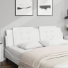 Cabecero de cama acolchado cuero sintético blanco 180 cm 1