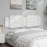 Cabecero de cama acolchado cuero sintético blanco 180 cm 3