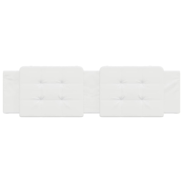 Almofadão de cabeceira 180 cm couro artificial branco M 4