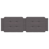 Cabecero de cama acolchado cuero sintético gris 160 cm 4