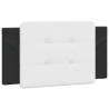 Cabecero de cama acolchado cuero sintético blanco negro 100 cm 2