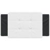 Cabecero de cama acolchado cuero sintético blanco negro 100 cm 4